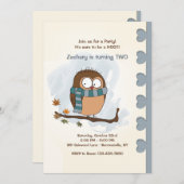 Autumn Owl Invitation Kaart (Voorkant / Achterkant)