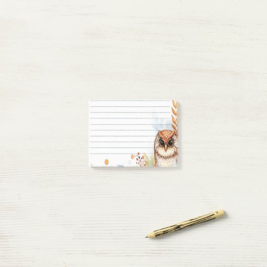 Autumn Owl Post-it® Notes (Op bureau)