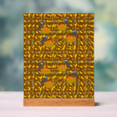 Autumn Owl Pumpkin Pattern Acrylic Sign Decor (Neutraal)