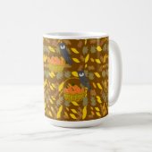 Autumn Owl Pumpkin Pattern Coffee Mug Gift Koffiemok (Voorkant rechts)