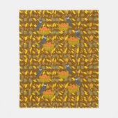 Autumn Owl Pumpkin Pattern Fleece Blanket Deken (Voorkant)