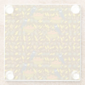 Autumn Owl Pumpkin Pattern Glass Coaster Glazen Onderzetter (Achterkant)