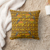 Autumn Owl Pumpkin Pattern Throw Pillow Kussen (Deken)