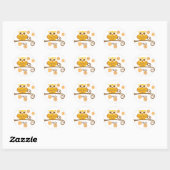 Autumn Owl Ronde Sticker (Vel)