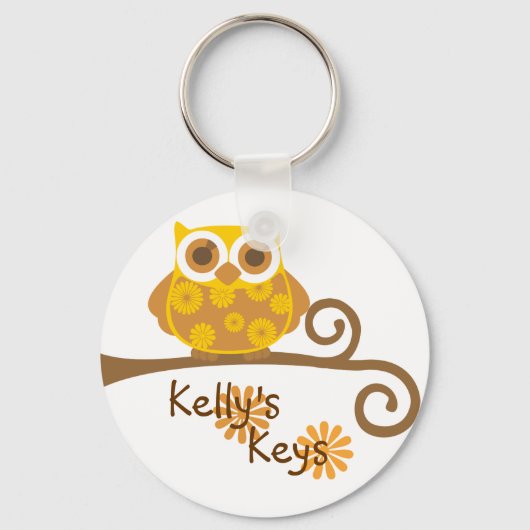Autumn Owl Sleutelhanger (Voorkant)