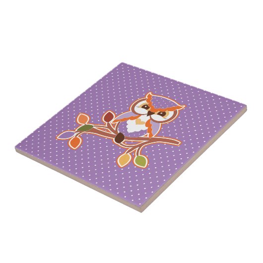 Autumn Owl Tegeltje (Zijkant)