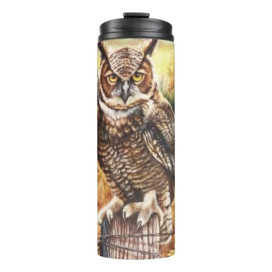 Autumn Owl Thermosbeker (Voorkant)