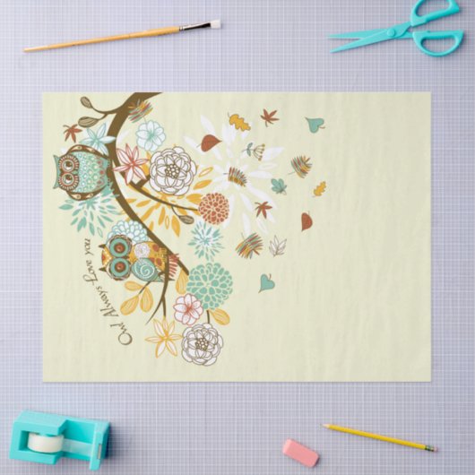 Autumn Owl Tissuepapier (Craft)