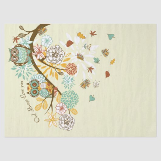 Autumn Owl Tissuepapier (Voorkant)