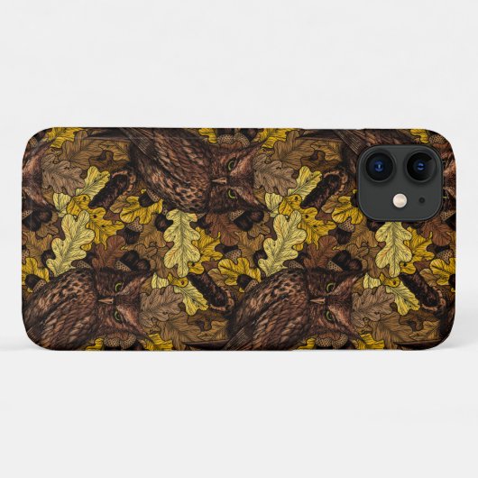 Autumn owls Case-Mate iPhone case (Achterkant (horizontaal))