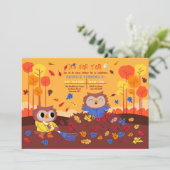 Autumn Owls Kaart (Staand voorkant)