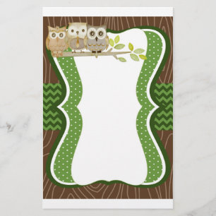 Autumn Owls Stationery Briefpapier