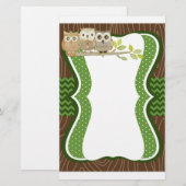 Autumn Owls Stationery Briefpapier (Voorkant / Achterkant)