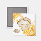 Autumn paddenstoel, slak- en gele takken magneet (Voorkant / Achterkant)