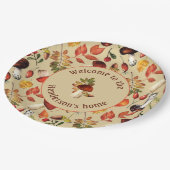 Autumn paddenstoelen, gepersonaliseerd papier bord (Gekanteld)