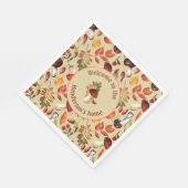 Autumn paddenstoelen gepersonaliseerd papier serve servet (Hoek)