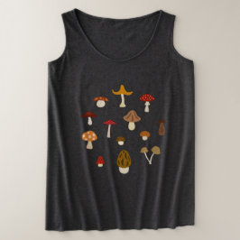 Autumn paddenstoelen plus grootte T-shirt