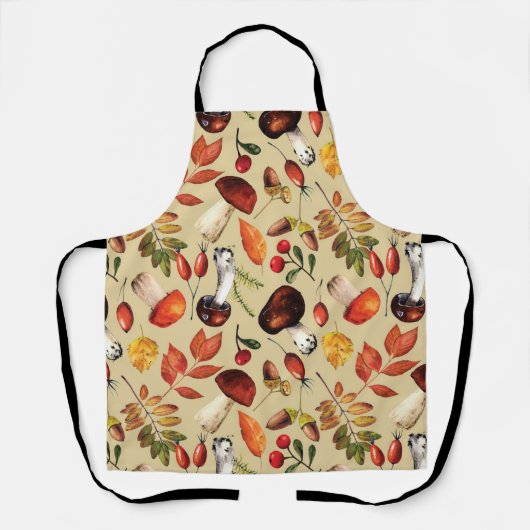 Autumn paddenstoelen schort (Voorkant)