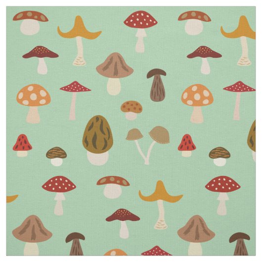 Autumn paddenstoelen stof (Swatch)