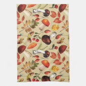 Autumn paddenstoelen theedoek (Verticaal)