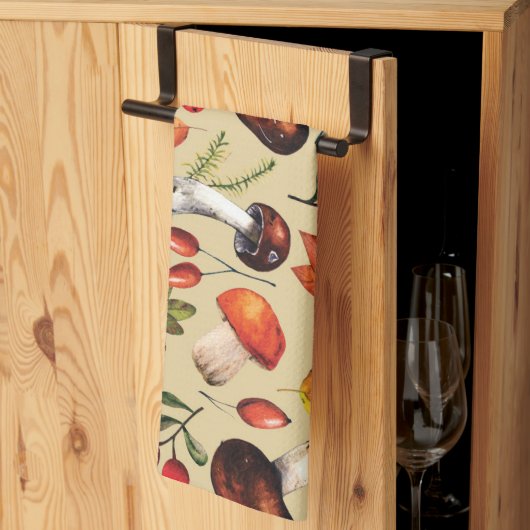 Autumn paddenstoelen theedoek (Derde Gevouwen)