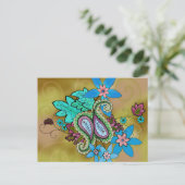 Autumn Paisley Briefkaart (Staand voorkant)