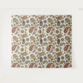 Autumn Paisley Pattern Wall Tapestry Wandkleed (Voorkant (horizontaal))