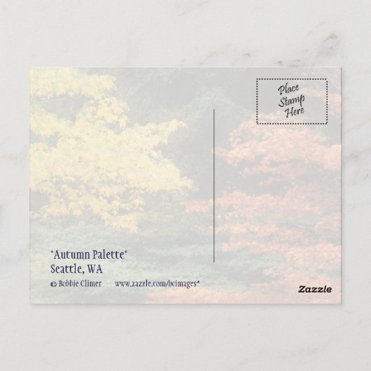 Autumn Palette Briefkaart (Achterkant)