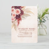 Autumn Pampas Grass Bridal Shower Kaart (Staand voorkant)