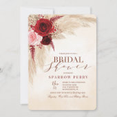 Autumn Pampas Grass Bridal Shower Kaart (Voorkant)