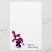 Autumn Pansies, Aqua, Roze, Paars Briefpapier (Voorkant)