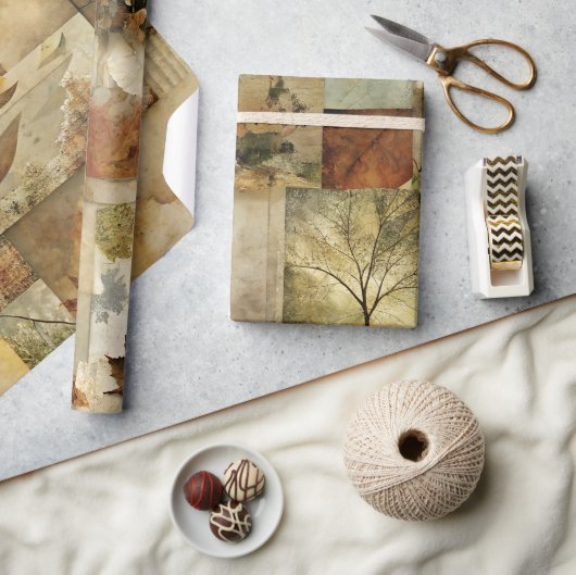 Autumn Paper Collage Cadeaupapier (Crafts)