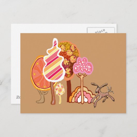 Autumn park briefkaart (Voorkant / Achterkant)