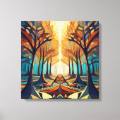 Autumn park canvas afdruk (Voorkant)