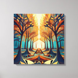Autumn park canvas afdruk