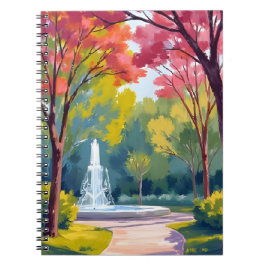 Autumn Park Fall Foliage Watercolor Notitieboek