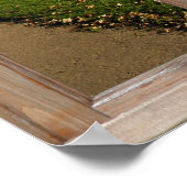 Autumn Park Uitzicht van een Venster Faux Poster (Hoek)