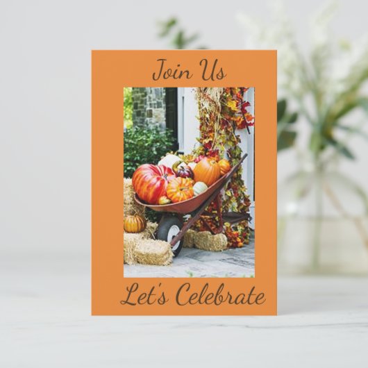 ***AUTUMN PARTIJ** INVITATIE KAART (Staand voorkant)