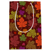 Autumn Party Maple Leaf Pattern Medium Cadeauzakje (Voorkant)