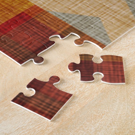 Autumn Patchwork Pumpkin Legpuzzel (Zijkant)