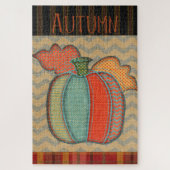 Autumn Patchwork Pumpkin Legpuzzel (Verticaal)