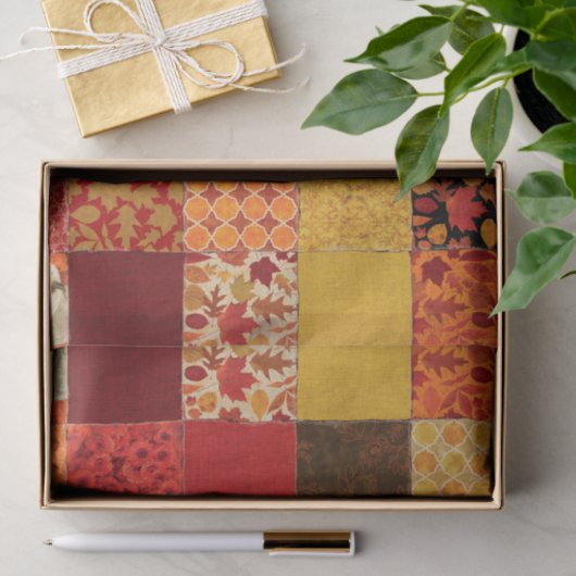 Autumn Patchwork Tissuepapier (Geschenk)