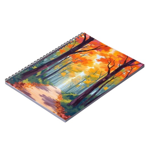 Autumn Path Fall Foliage Painting Notitieboek (Linkerzijde)