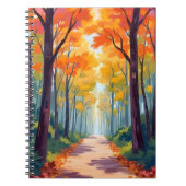 Autumn Path Fall Foliage Painting Notitieboek (Voorkant)