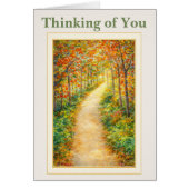 Autumn Path Thinking of You Sympathy Card (Voorkant)