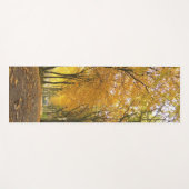 Autumn path with yellow trees and fallen leaves yogamat (Voorkant (horizontaal))