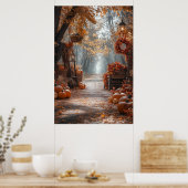 Autumn Pathway-Poster Poster (Keuken)