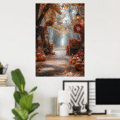 Autumn Pathway-Poster Poster (Thuiskantoor)