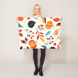 Autumn Pattern Baby Fleece Blanket Deken