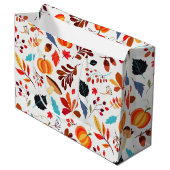 Autumn Pattern Gift Bag Groot Cadeauzakje (Voorkant Gekanteld)